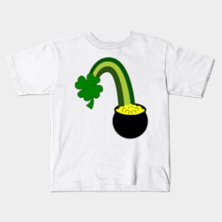 Lucky Shamrock Leads to Gold Kids T-Shirt